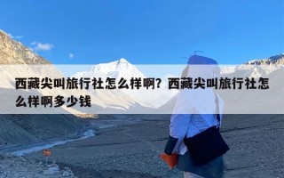 西藏尖叫旅行社怎么样啊？西藏尖叫旅行社怎么样啊多少钱